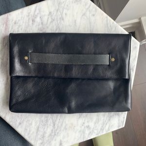 Madewell leather clutch